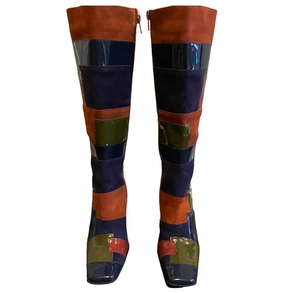 JEFFREY CAMPBELL Lightspeed Patchwork Boots